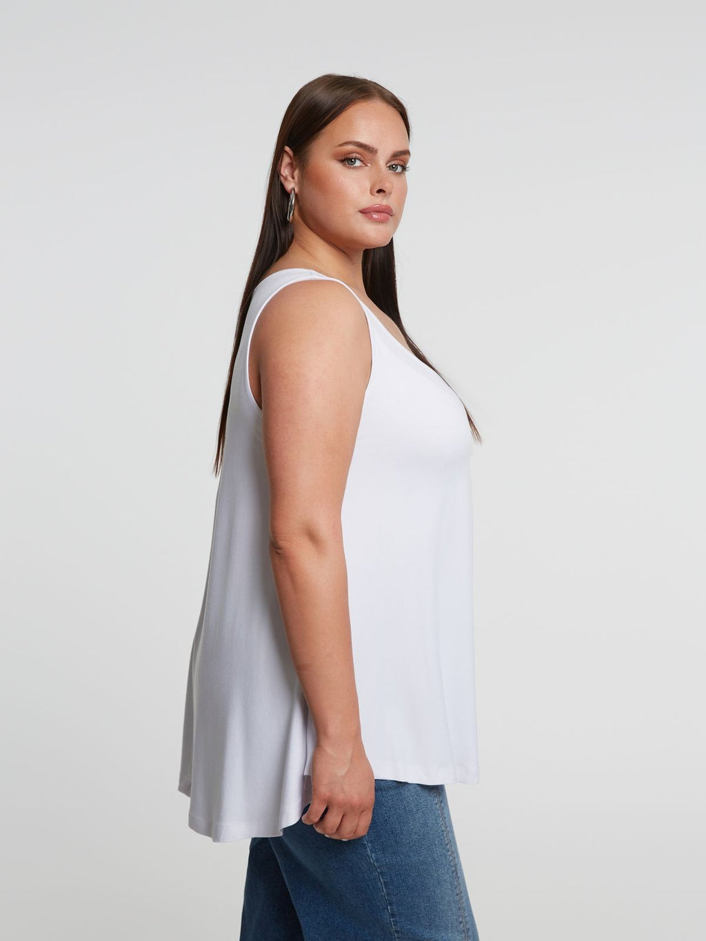Basic white tank top - Matte