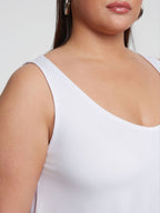 Basic white tank top - Matte