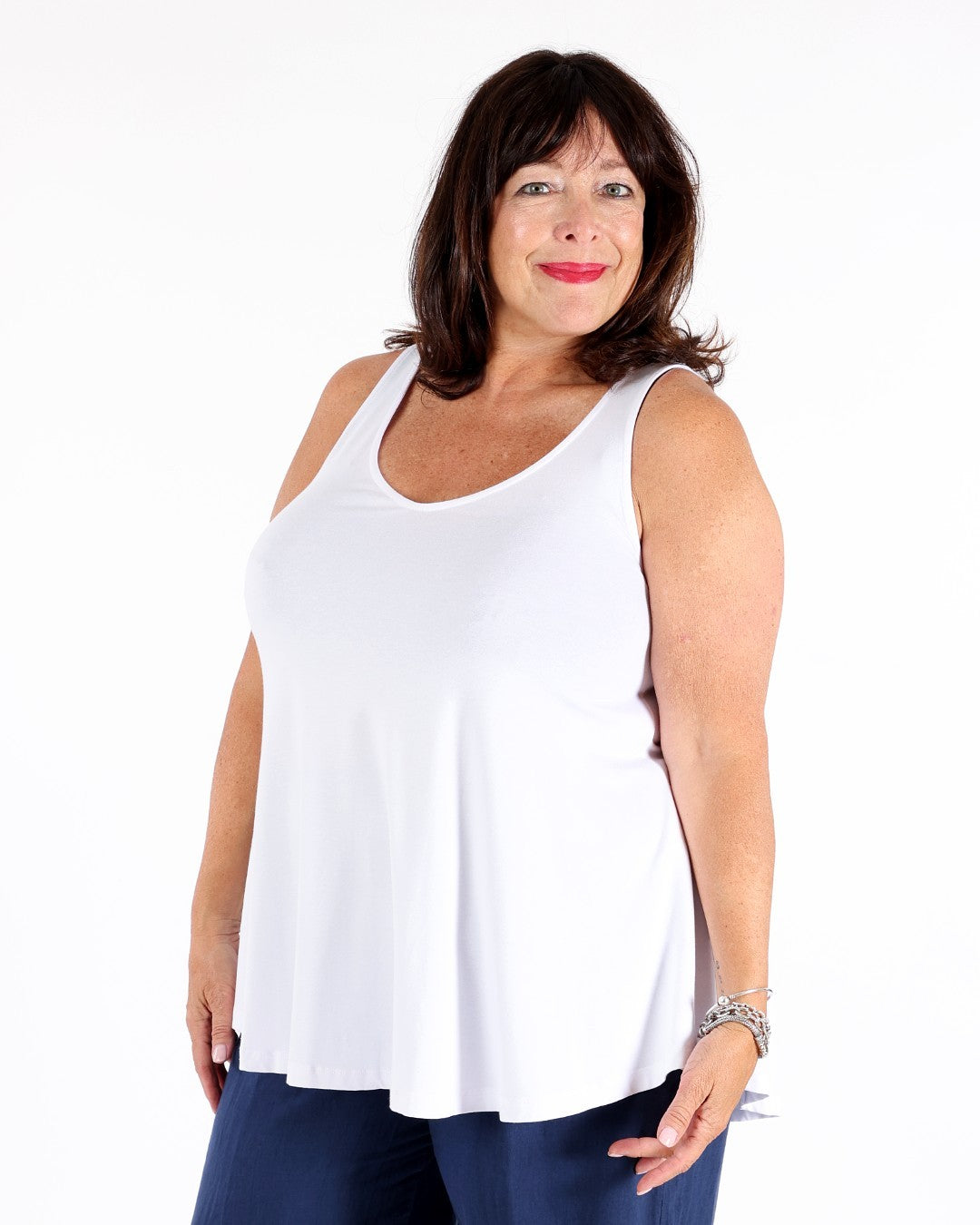 Basic white tank top - Mat