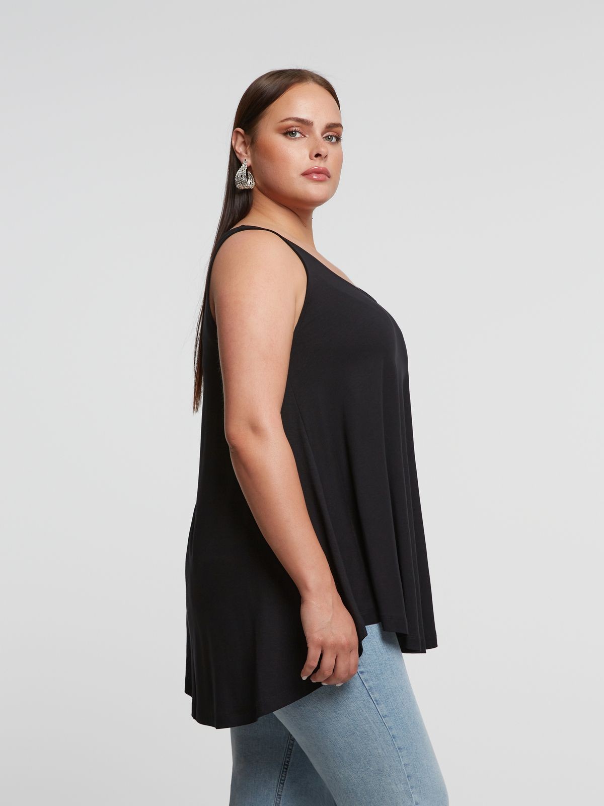 Basic black tank top - Mat