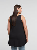 Basic black tank top - Mat