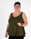 Camisole kaki basique - Mat