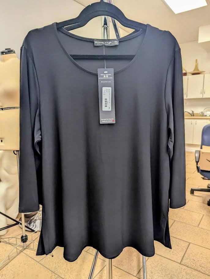 Black 3/4 Sleeve Top – Michael Tyler