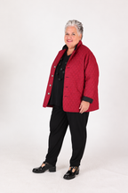 Reversible Quilted Jacket Burgundy and Black – Parsley & Sage