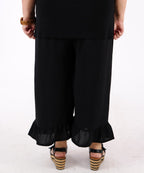 Titou Ruffle Hem Pants Black – G!Ozé