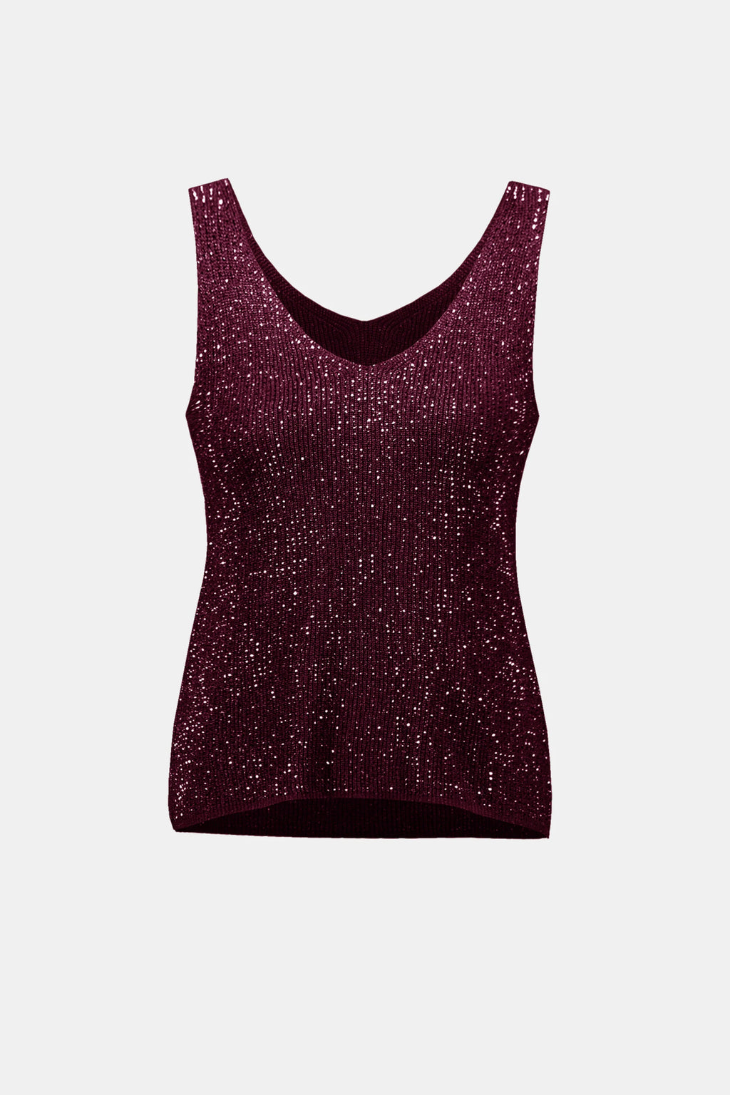 Metallic knit camisole with rhinestones - Joseph Ribkoff