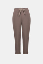 Pull-on scuba jersey jogger pants with drawstring waist - Joseph Ribkoff