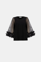 Bell-sleeved embellished top - Joseph Ribkoff