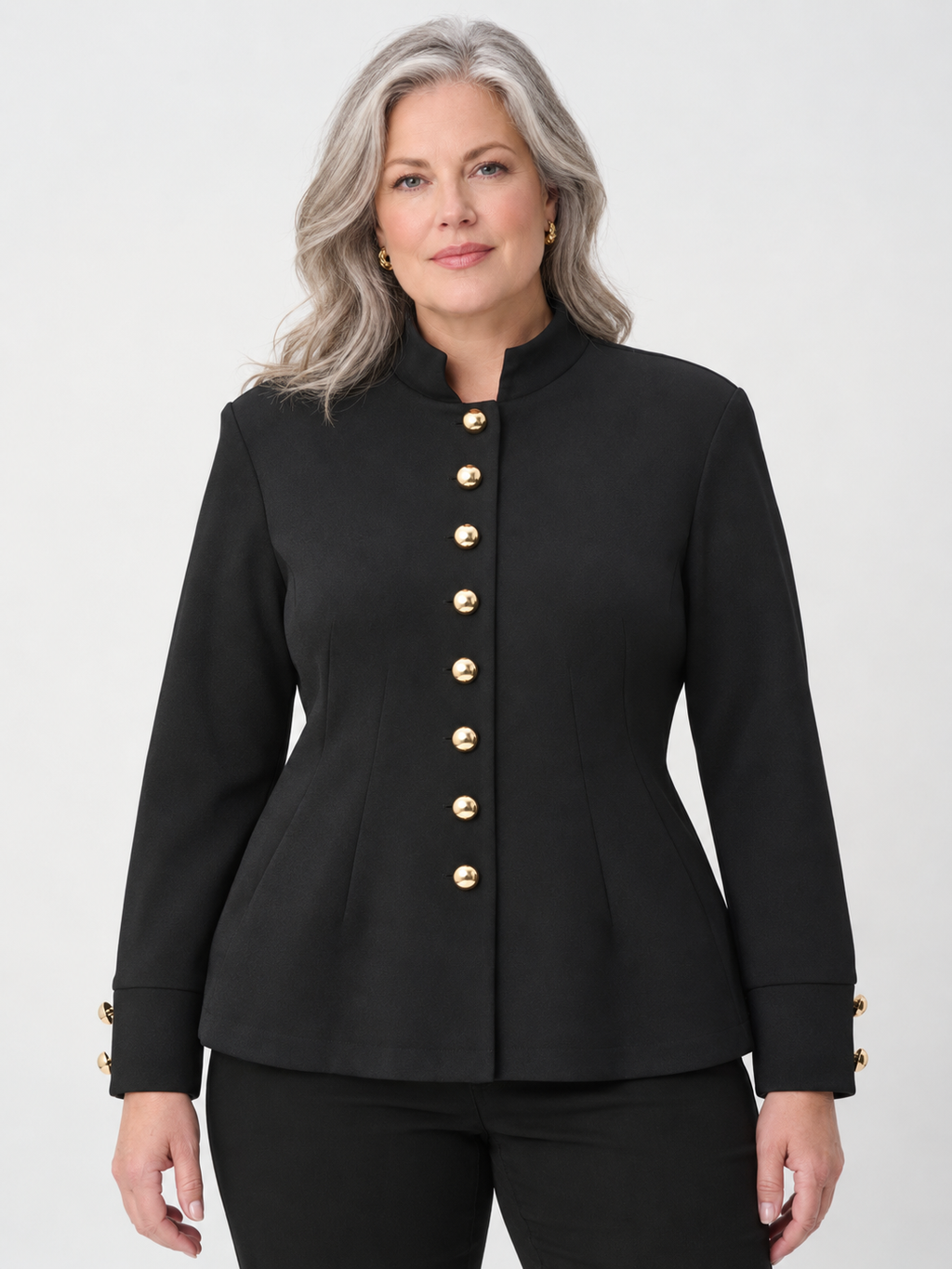 Fitted military-collar jacket - Joseph Ribkoff