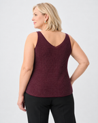 Metallic knit camisole with rhinestones - Joseph Ribkoff