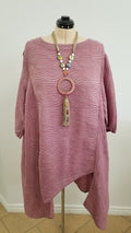 Pink Toti  linen tunic - 	AureaVita