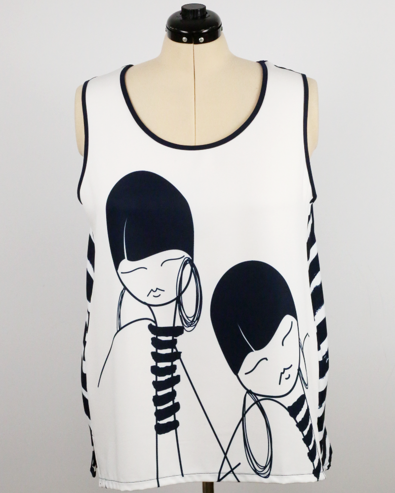 Tank Top Latin Navy Blue - G!OZE