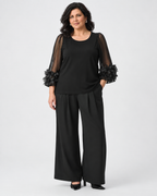Bell-sleeved embellished top - Joseph Ribkoff