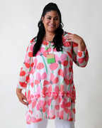 Floral Mesh Tunic - G!oze