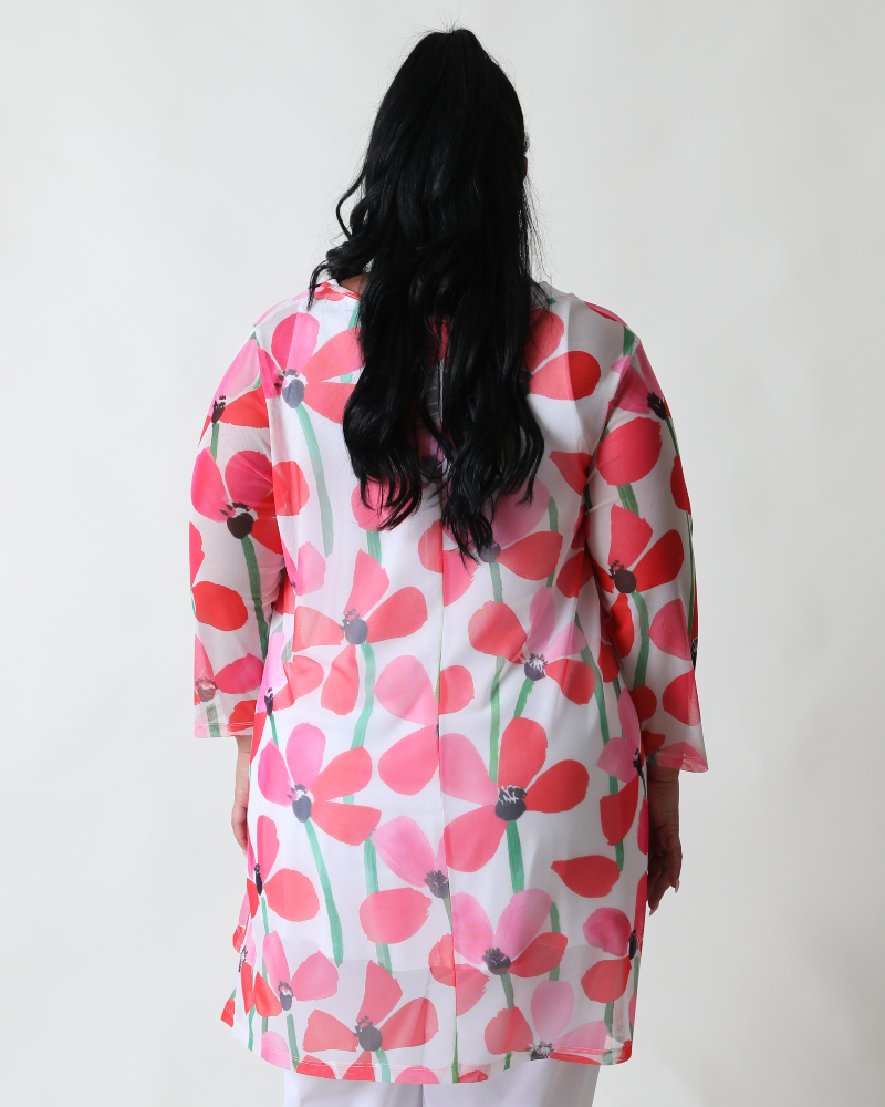 Floral Mesh Tunic - G!oze