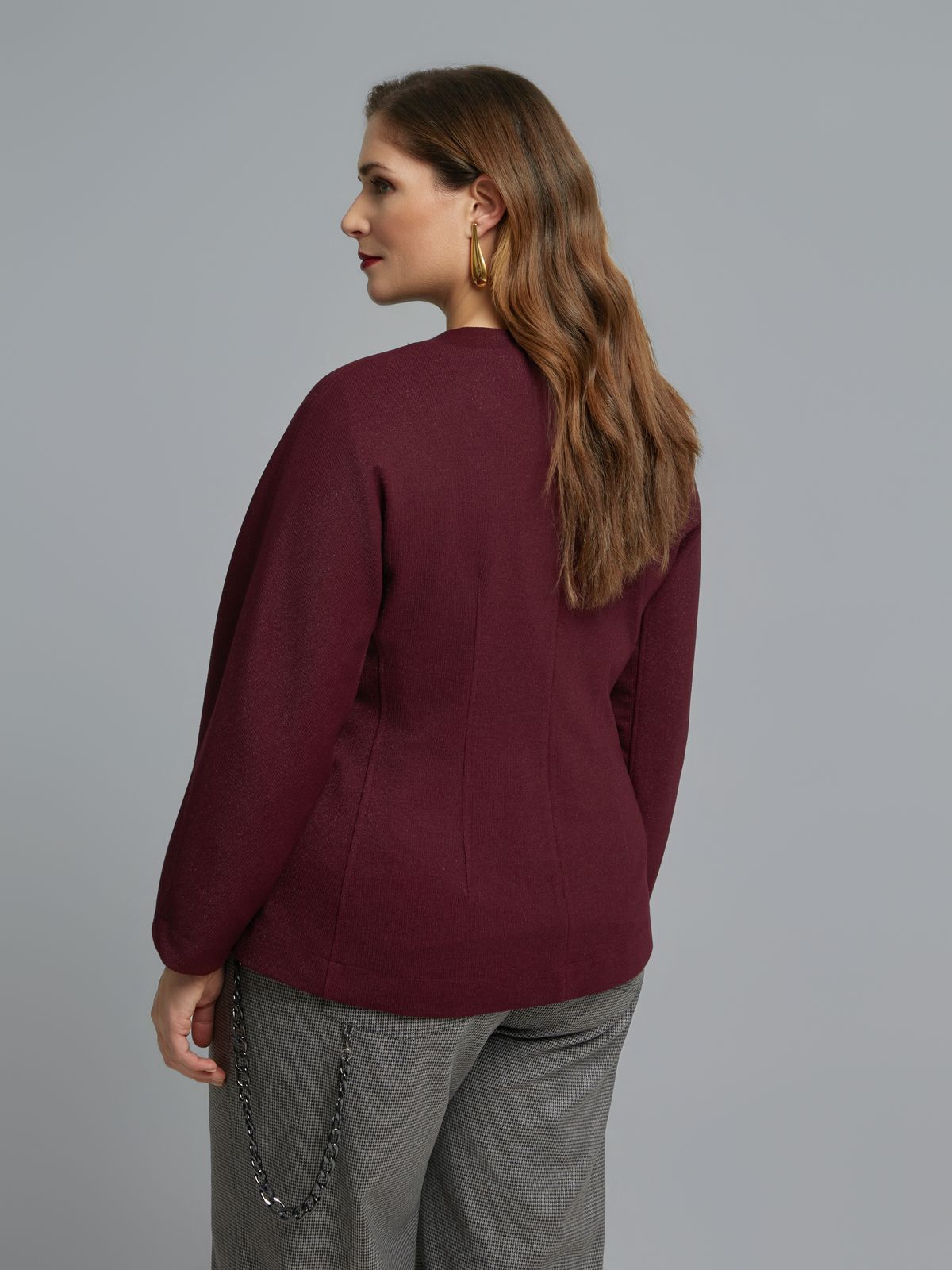 Veste Bordeaux à fermeture éclair Athéna – MAT