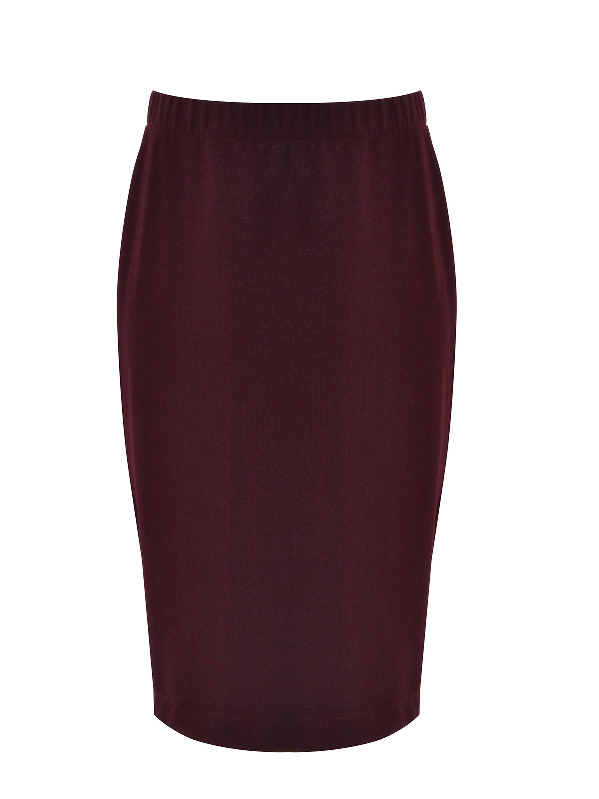 Héra burgundy straight midi skirt with back slit – MAT