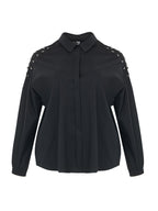 Black shirt with sparkling stones  - MAT