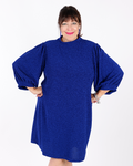 Shimmering royal blue dress - Mat