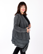 Metallic Open Front Cardigan  - Joseph Ribkoff