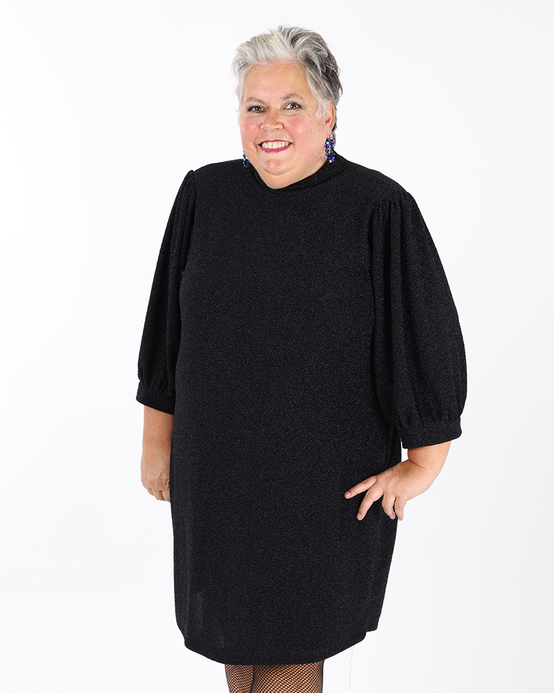 Shimmering black dress - Mat