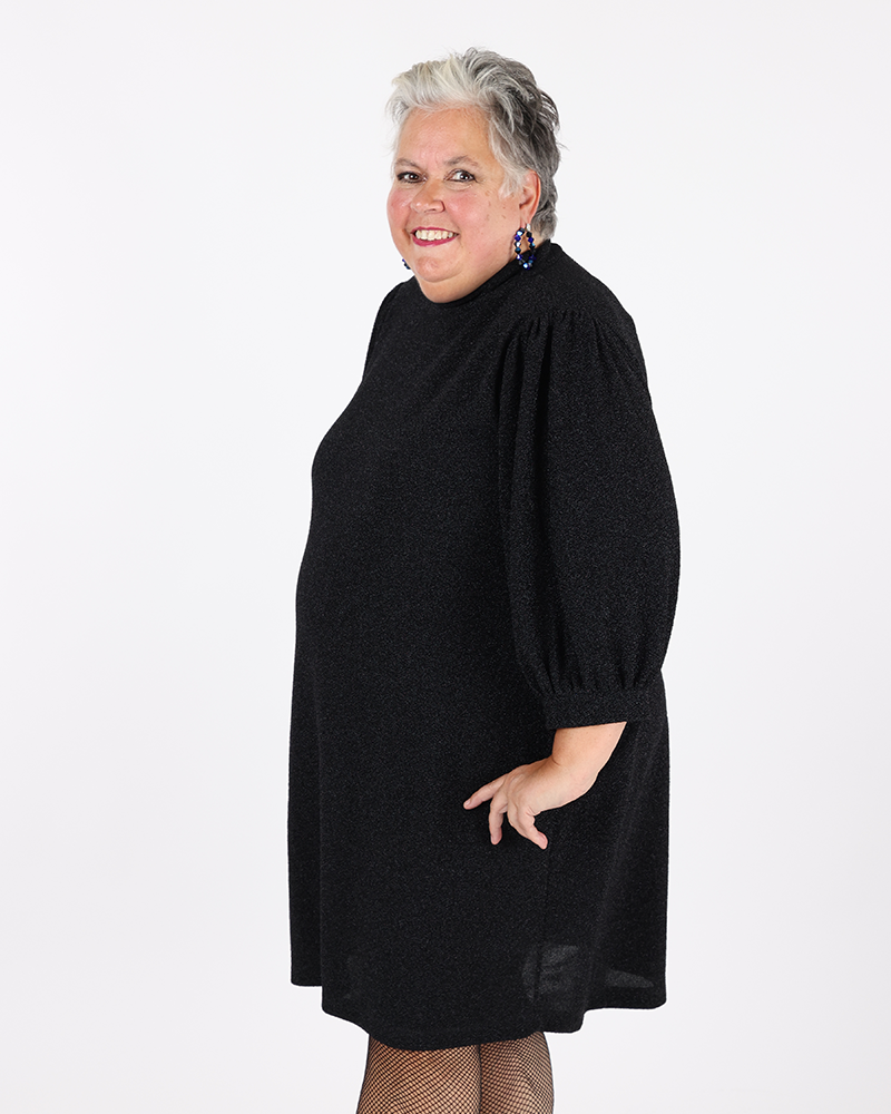 Shimmering black dress - Mat