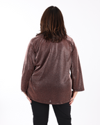 Shimmering bronze top V neck - Mat