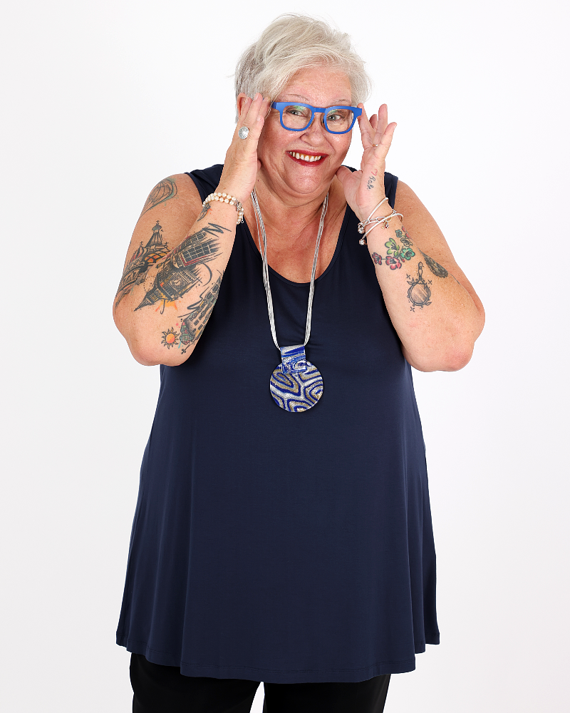 Classic Fit Tank Top Navy Blue - G!oze
