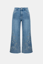 Jean court brodé en denim Repreve®  - Joseph Ribkoff
