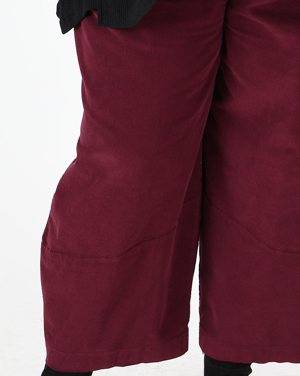 Pantalon large en corduroy extensible Bordeaux – G!OZE
