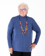 Blue turtleneck sweater – MAT