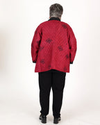 Black and Burgundy Quilted Floral Print Jacket – Parsley & Sage
