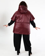 Veste matelassée Bordeaux à capuchon – MAT