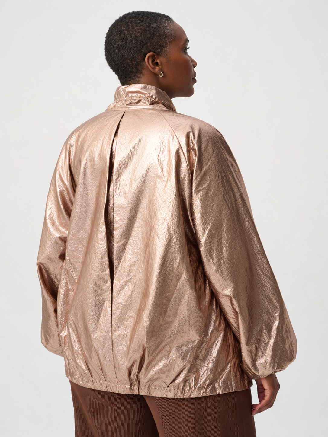 Metallic nylon cocoon jacket - Joseph Ribkoff