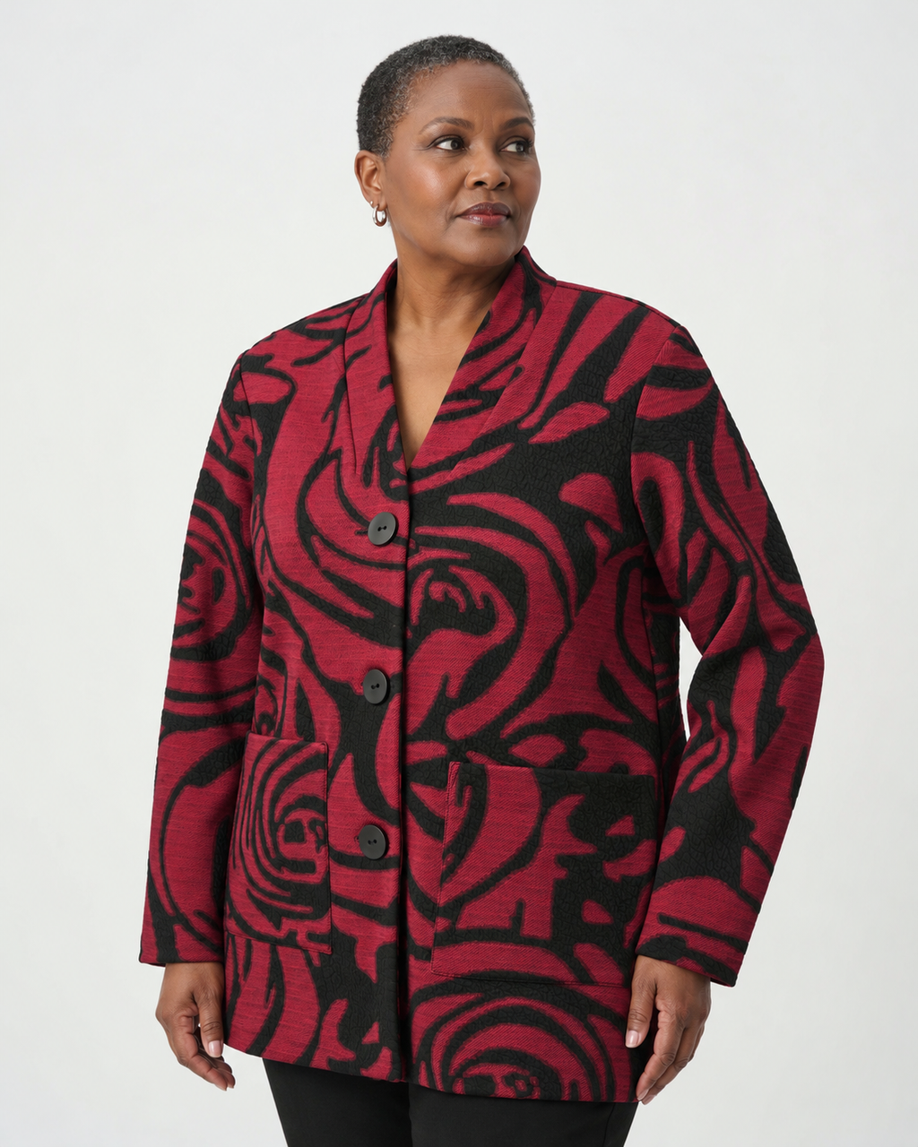Long Floral Coat - Joseph Ribkoff