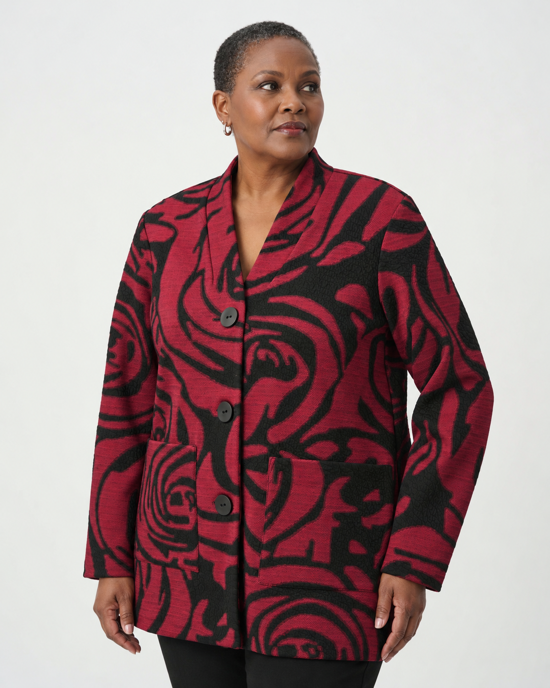 Long Floral Coat - Joseph Ribkoff