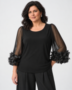 Bell-sleeved embellished top - Joseph Ribkoff