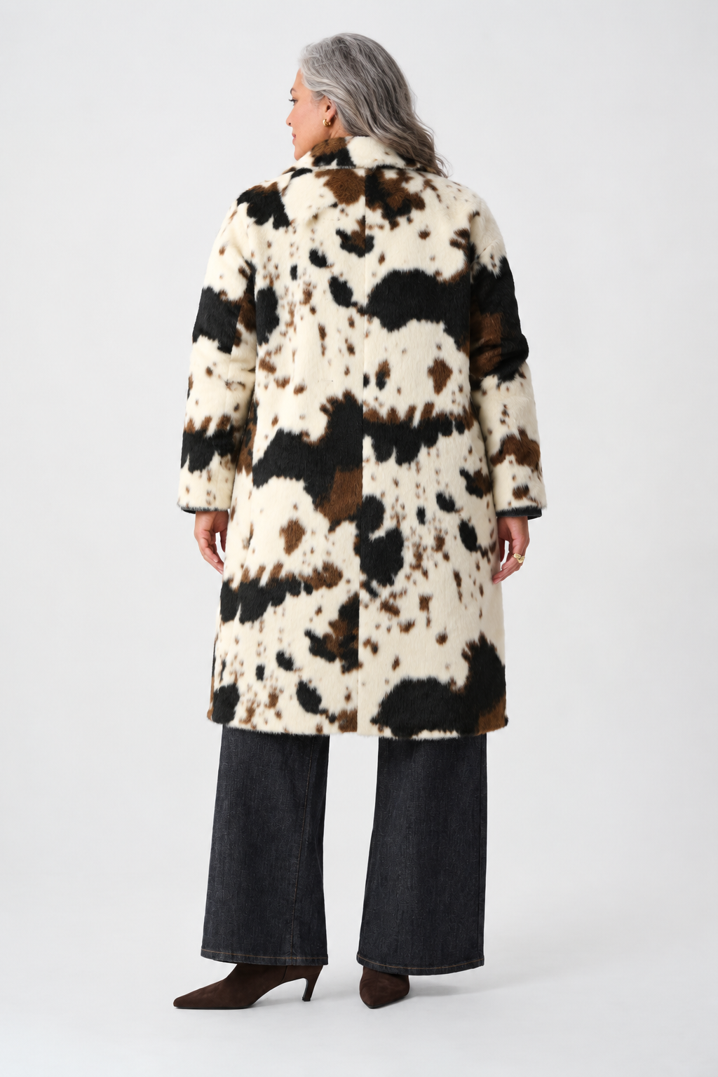 Manteau en fausse fourrure à imprimé vache - Joseph Ribkoff